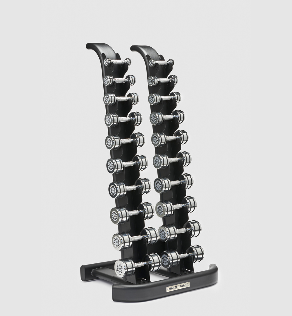 Chrome 110 Dumbbells (1kg-10kg Pairs) & Rack product image