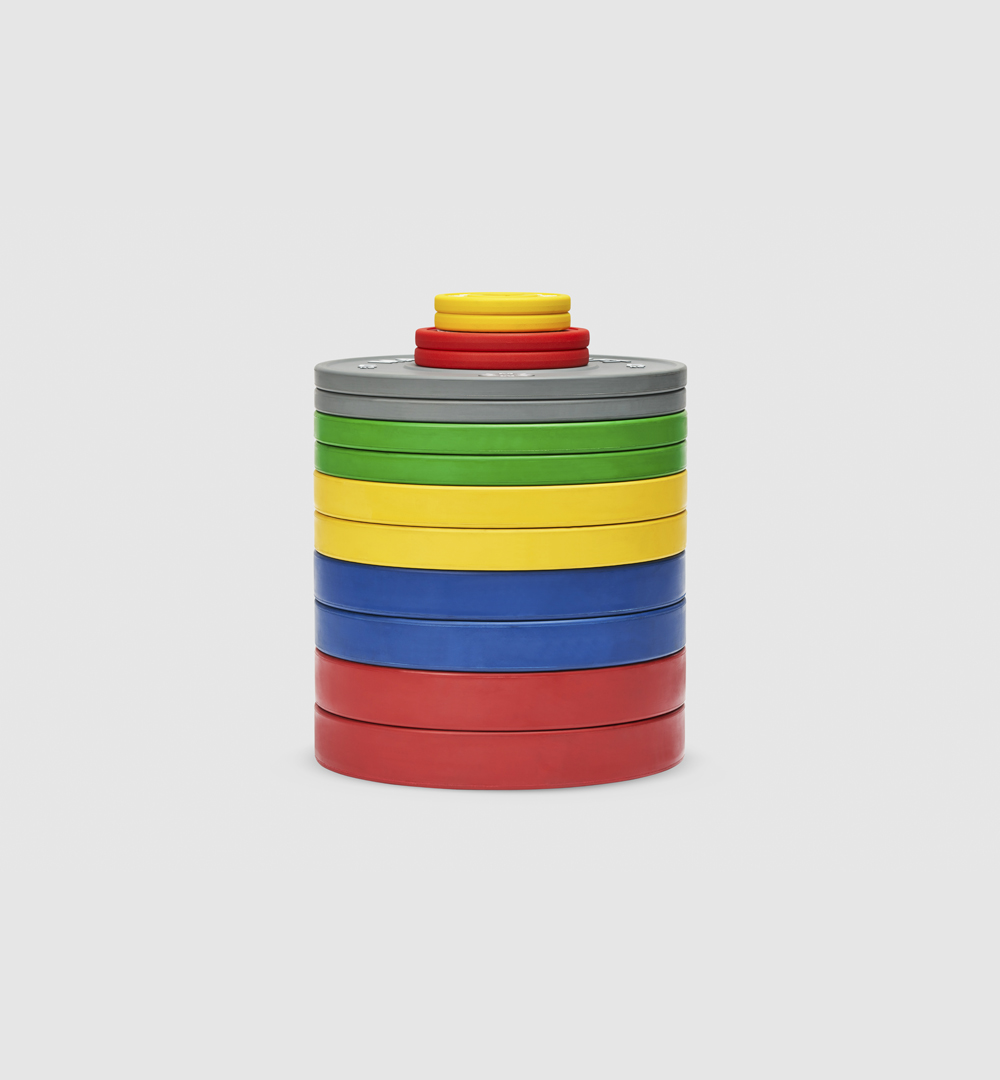 Coloured Bumper Plates (Set of 8) & 2.5kg Change Plates – 145kg product image
